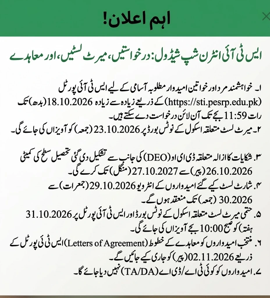STI Jobs 2026 Punjab advertisement School Education Department